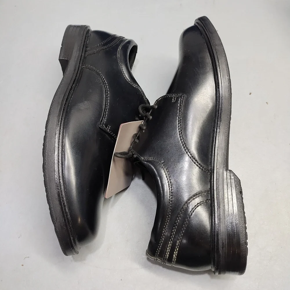 Nunn Bush Dynamic Comfort Dress Shoes Mens US 10.5M Black Leather Slip Resistant